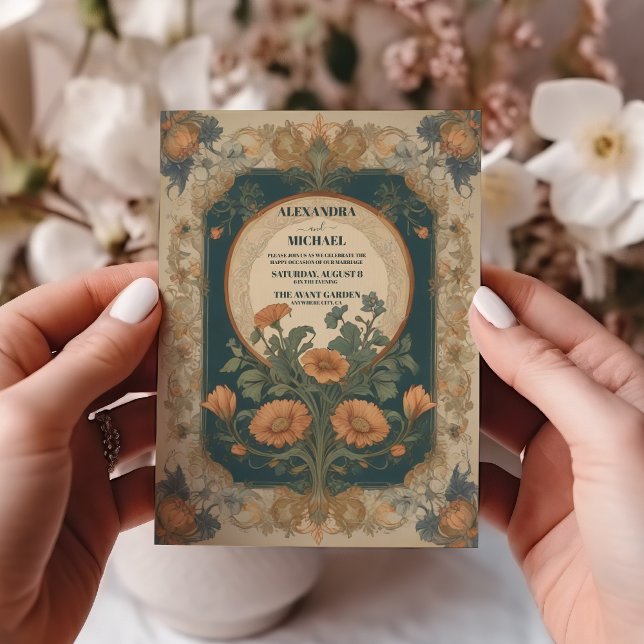Wildflowers Vintage Wedding Invitation  (Creator Uploaded)