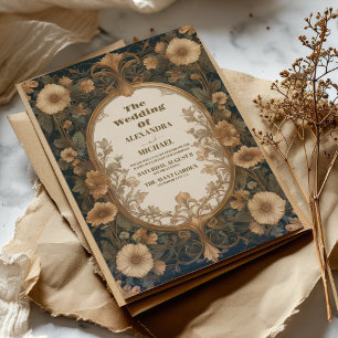 Wildflowers Vintage Wedding Invitation 