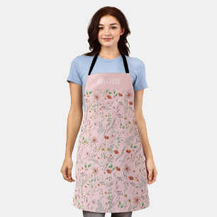 Wildflowers watercolor cute mother’s day mom apron