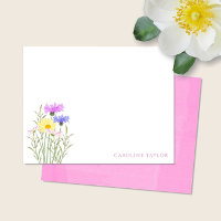 Wildflowers Watercolor Floral Spring Stationery