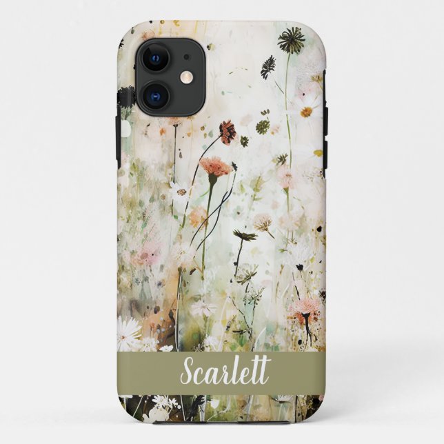 Wildflowers Watercolor Magic Case-Mate iPhone Case (Back)