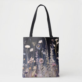 Wildflowers Watercolor Wispers Shoulder Tote  Bag