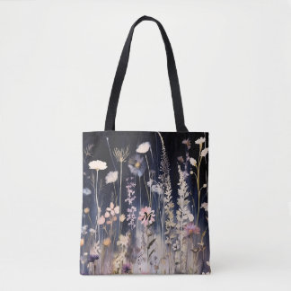 Wildflowers Watercolor Wispers Shoulder Tote  Bag