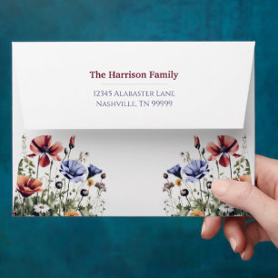 Wildflowers Wedding Envelope