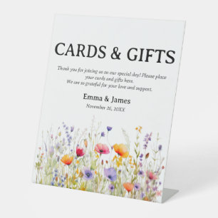 Wildflowers  Wedding Gift and Card Table Sign