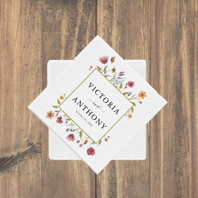 Wildflowers Wedding Napkins (Creator Uploaded)