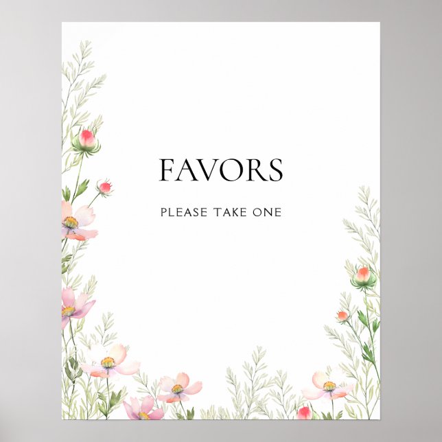Wildflowers Wedding Poster (Front)