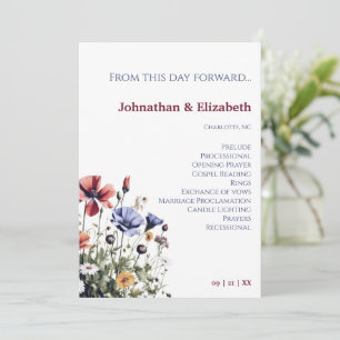 Wildflowers Wedding Program