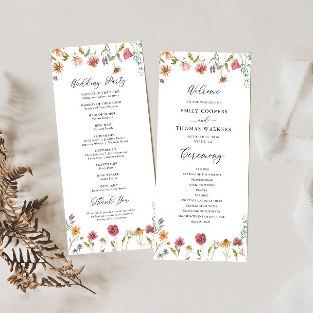 Wildflowers Wedding Program (Creator Uploaded)