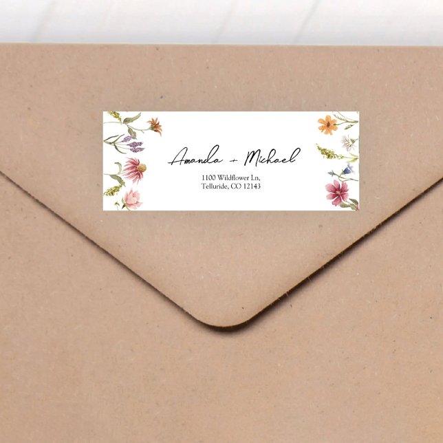Wildflowers Wedding Return Address Label (Creator Uploaded)