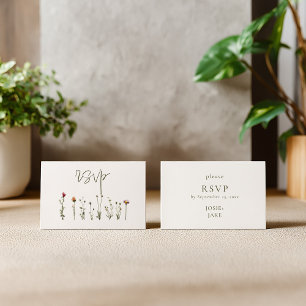 Wildflowers wedding rsvp enclosure card
