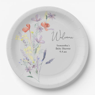 Wildflowers Welcome  Paper Plate