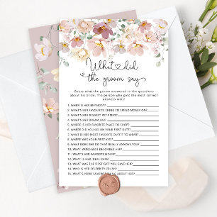 Wildflowers What did the groom say bridal shower