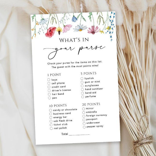 Wildflowers What's in your Purse Baby Game (Creator Uploaded)