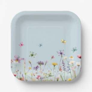 Wildflowers whimsical Party Paper Plate