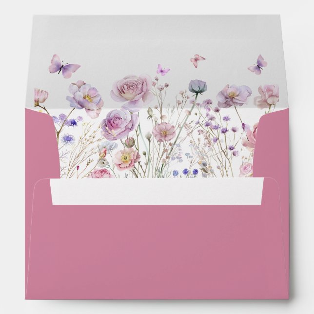 Wildflowers with Butterflies Garden  Envelope (Back (Bottom))