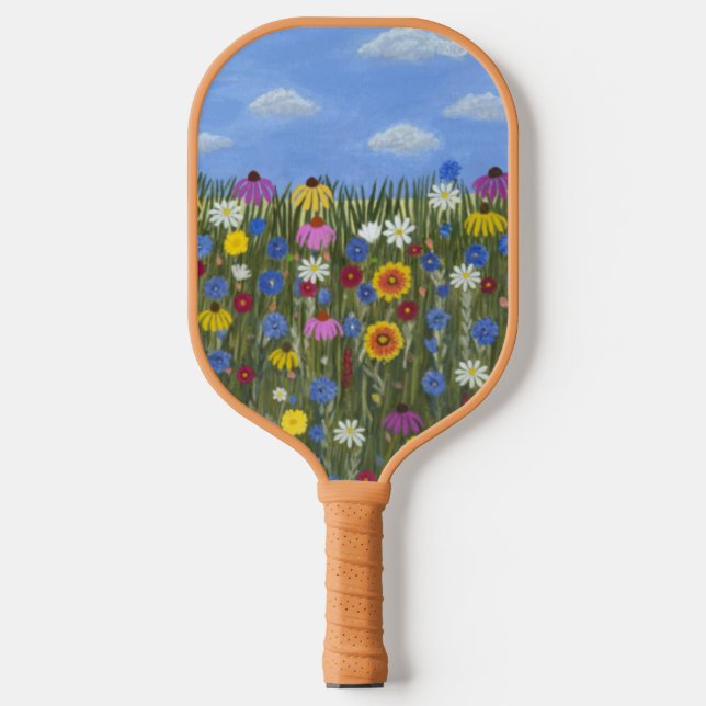 Wildflowers with Daisies Pickleball Paddle (Front)