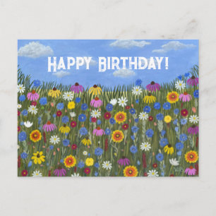 Wildflowers with Daisies Postcard