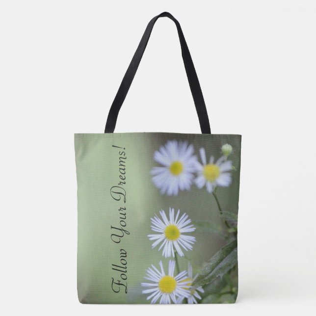Wildflowers With Green Tote Bag (Front)