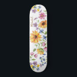 Wildflowers With Name Skateboard<br><div class="desc">Personalise & Gift this Beautiful Wildflowers With Name Skateboard to that Girly Girl in your life who is a bit daring and enjoys being outdoors with the wind blowing through her hair! Please be sure to check out my new skateboard designs in my "2024 Vintage Inspired Skateboards" to see more...</div>