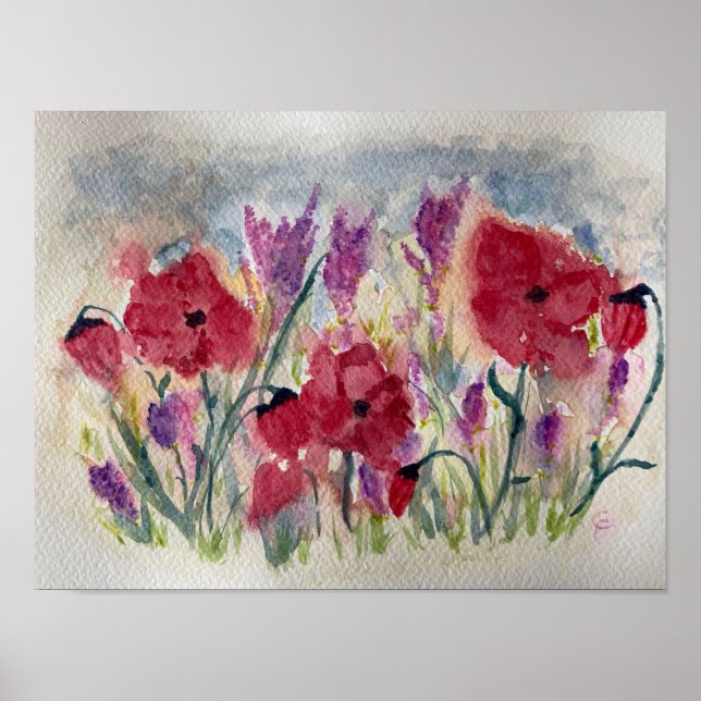 Wildflowers with poppies poster (Front)