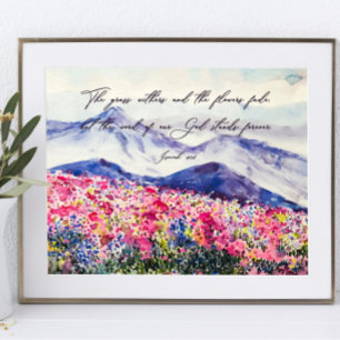 Wildflowers, Words of God stands  Poster
