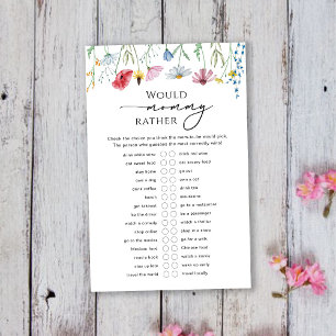 Wildflowers Would Mummy Rather Baby Game