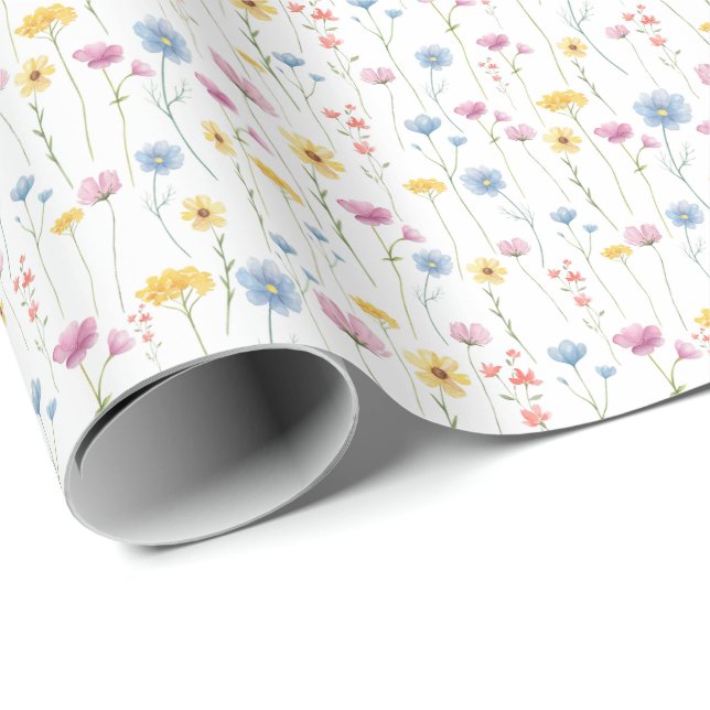 Wildflowers Wrapping Paper (Roll Corner)