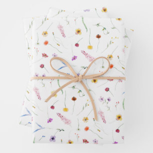 Wildflowers  wrapping paper sheet