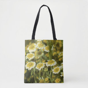 Wildflowers Yellow and White Tote Bag