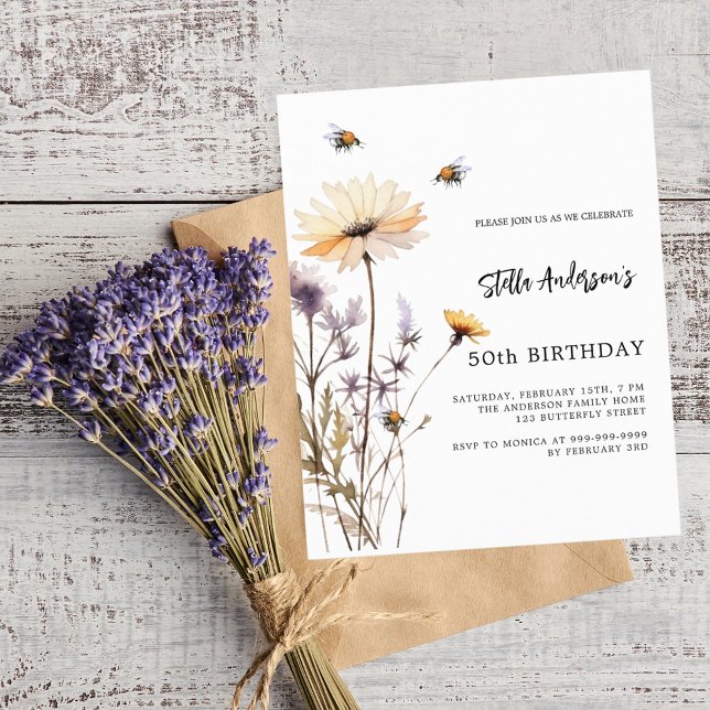Wildflowers yellow purple budget birthday (Creator Uploaded)