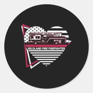 Wildland Fire Firefighter Wildland Fire Firefighte Classic Round Sticker
