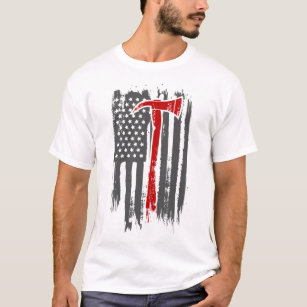 Wildland Firefighter American Flag & Axe T-Shirt