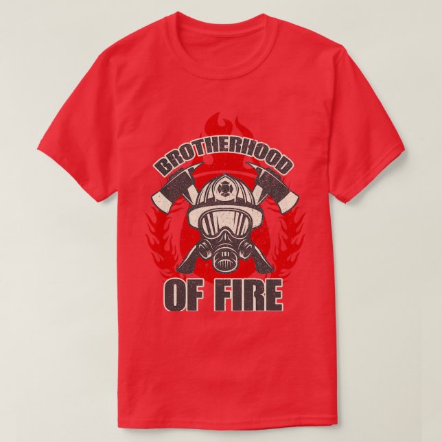 Wildland Firefighter Brotherhoold Retro  (2)  T-Shirt (Design Front)