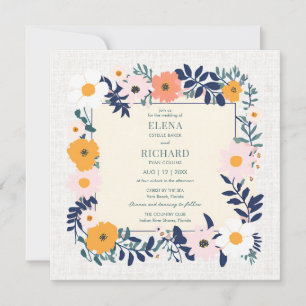 Wildlfower Spring Wedding Invitation