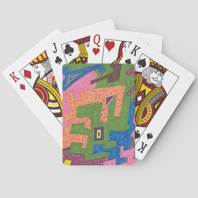 "WildLife" Abstract Art Playing Cards (Back)