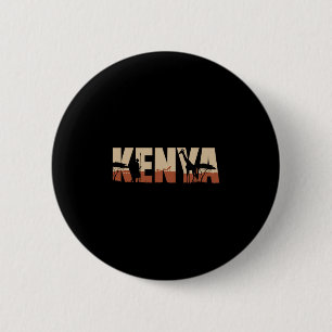 Wildlife African Vacation Travel To Kenya 6 Cm Round Badge