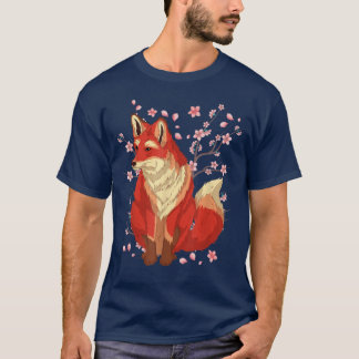 Wildlife Animal Fo Lover Cherry Blossom Sakura For T-Shirt
