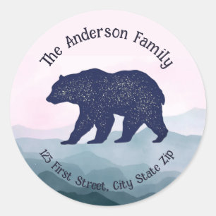 Wildlife Animal Grizzly Bear Nature  Art Classic Round Sticker