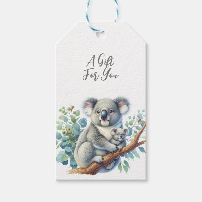 Wildlife Animal Koala Gift Tags (Front)
