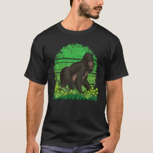 Wildlife Animal Monkey Rainforest Ape Retro Gori T-Shirt