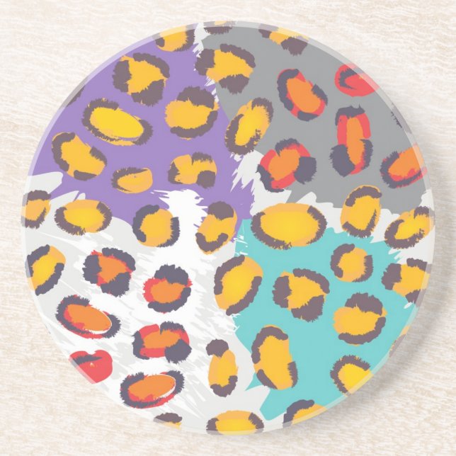 Wildlife animal pattern coaster (Front)