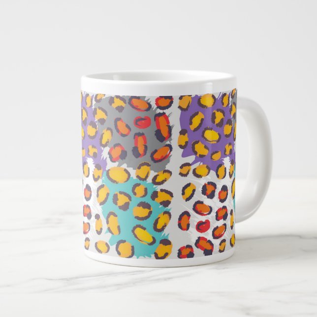 Wildlife animal pattern large coffee mug (Front Right)
