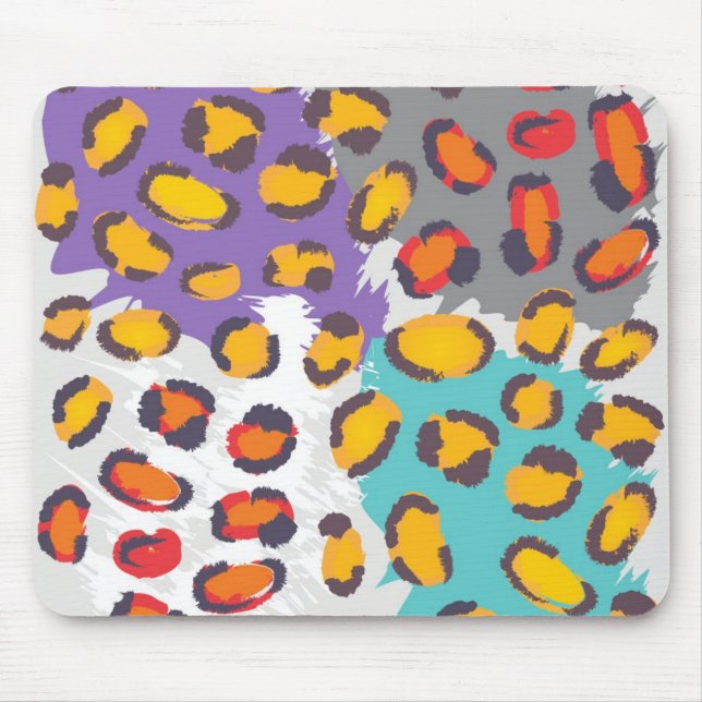Wildlife animal pattern mouse pad (Front)