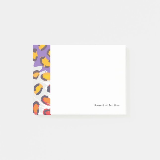 Wildlife animal pattern post-it notes (Front)