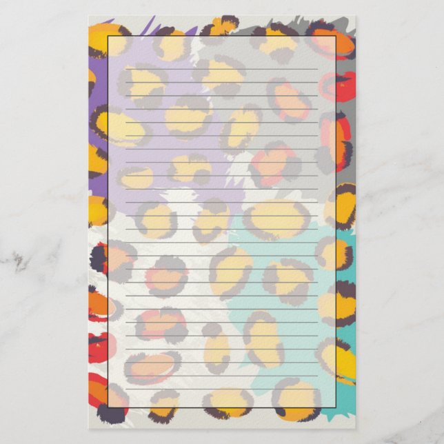 Wildlife animal pattern stationery (Front)
