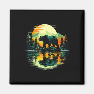 Wildlife bear trees reflection outdoor forest magnet