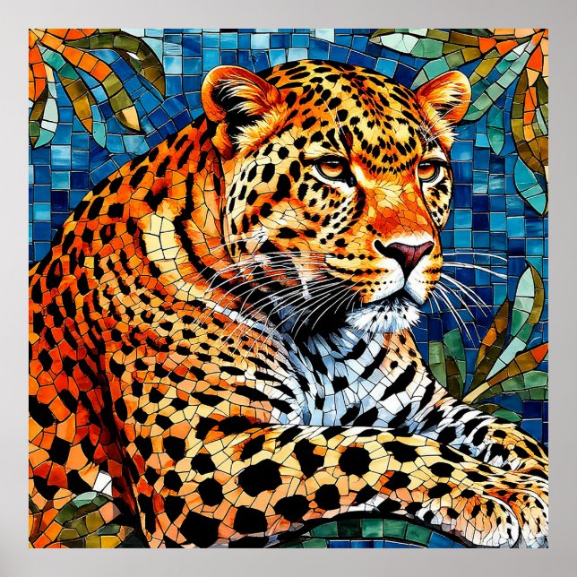 Wildlife Big Cat Nature Wall Art Elegant Animal (Front)