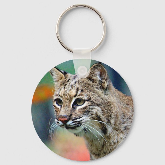 Wildlife Bobcat Photo Key Ring (Front)