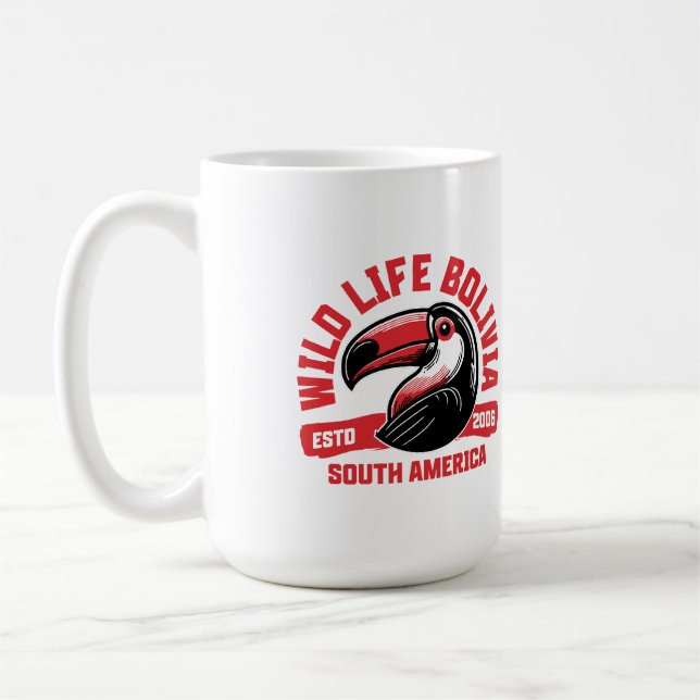 Wildlife Bolivia - Bunter Tukan South America | na Coffee Mug (Left)